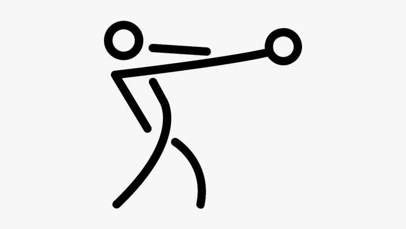 Stick Man Throwing A Ball Vector - Stick Man Throwing A Ball, transparent png #2607269