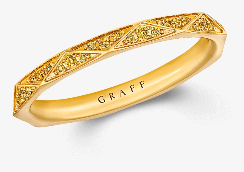 A Graff Yellow Gold Laurence Graff Signature Wedding - Ring, transparent png #2607491