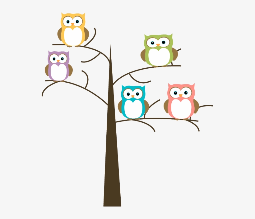 Owl In Tree Clip Art - Owls In A Tree Clipart, transparent png #2608218