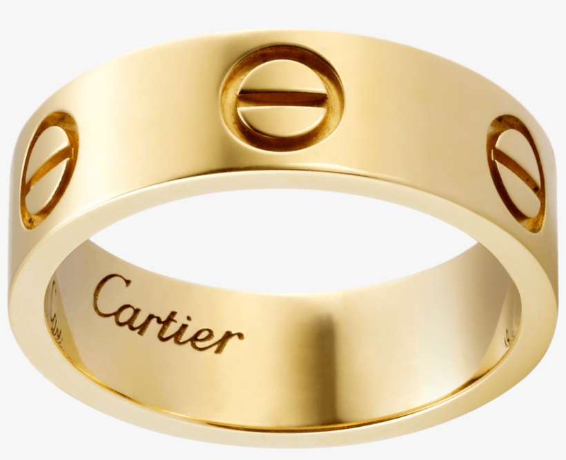 Cartier Yellow Gold Love Ring - Cartier Love Ring, transparent png #2608285