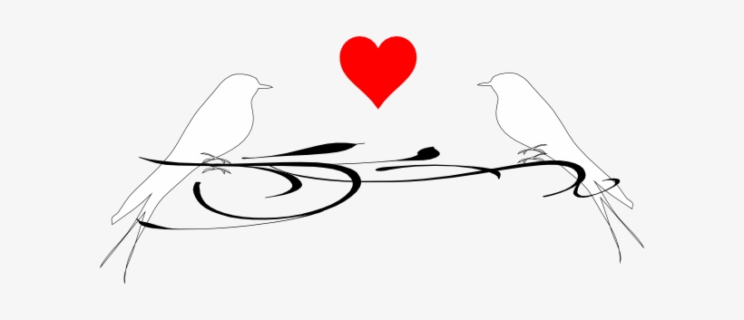 Love Birds Clip Art At Clker - Heart, transparent png #2608307