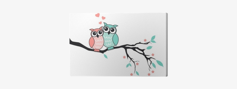 Cute Owls In Love Pillow Case, transparent png #2608352