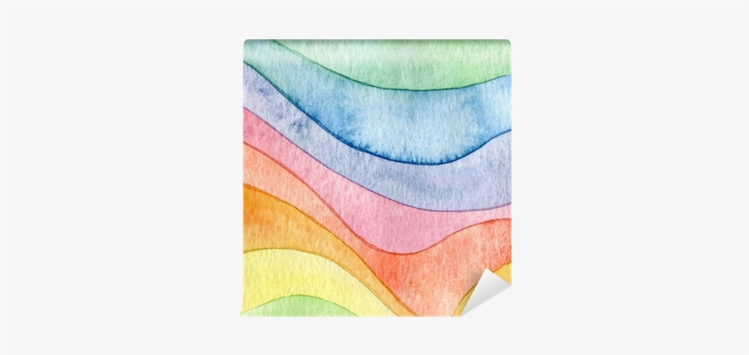 Abstract Wave Watercolor Painted Background Wall Mural - Give Me Bag Generic Colouful Waterproof Luggage Cover, transparent png #2608703