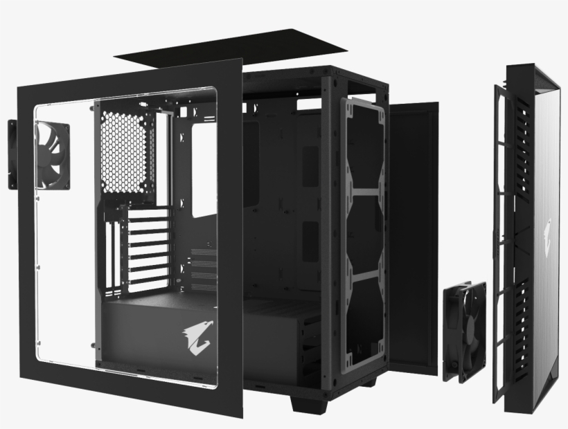 Buy Aorus Cabinet Gigabyte Aorus Ac300w R2 Atx - Gigabyte Ac300w Atx Mid Tower Pc Case, transparent png #2608731