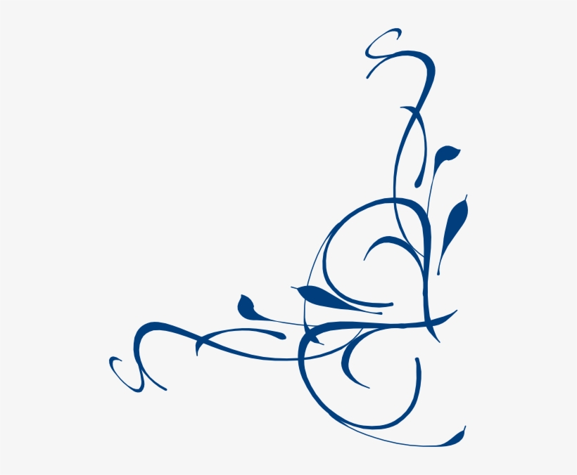 Wedding Border Design Royal Blue - Swirl Png, transparent png #2609468