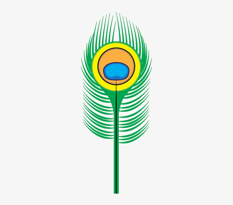 Krishna Clipart Merak - Peacock Feather Clip Art, transparent png #2609911