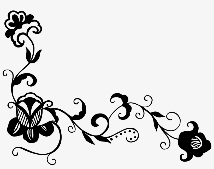 18 Flower Corner Vector - Floral Corner Png, transparent png #2610077