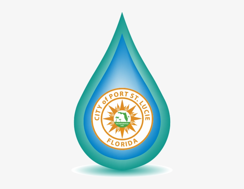 Water Drop Logo - City Of Port St Lucie Logo, transparent png #2610158