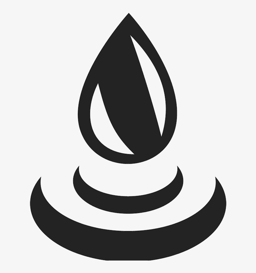 Water Drop Rubber Stamp - Crescent, transparent png #2610163