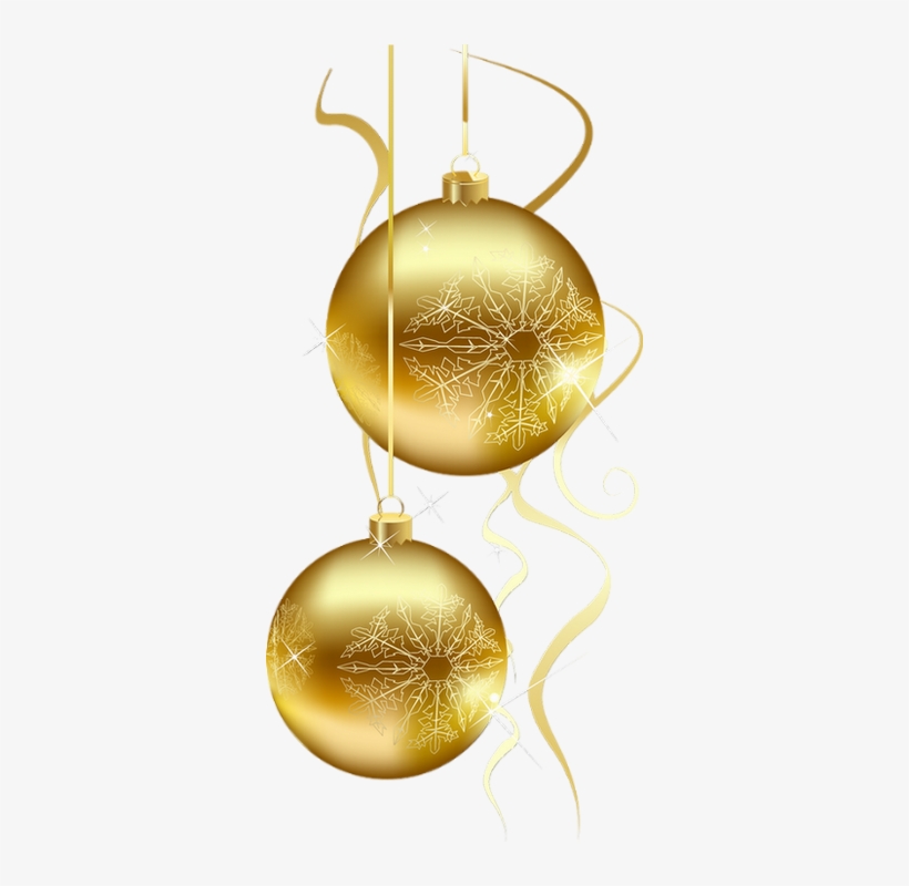 Boules De Noel Dorées, transparent png #2610705
