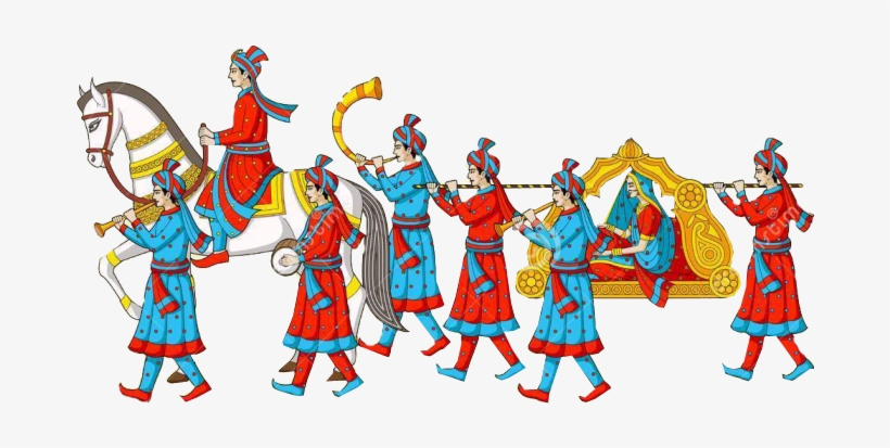 Wedding Pencil And In Color - Baraat Clipart, transparent png #2611445