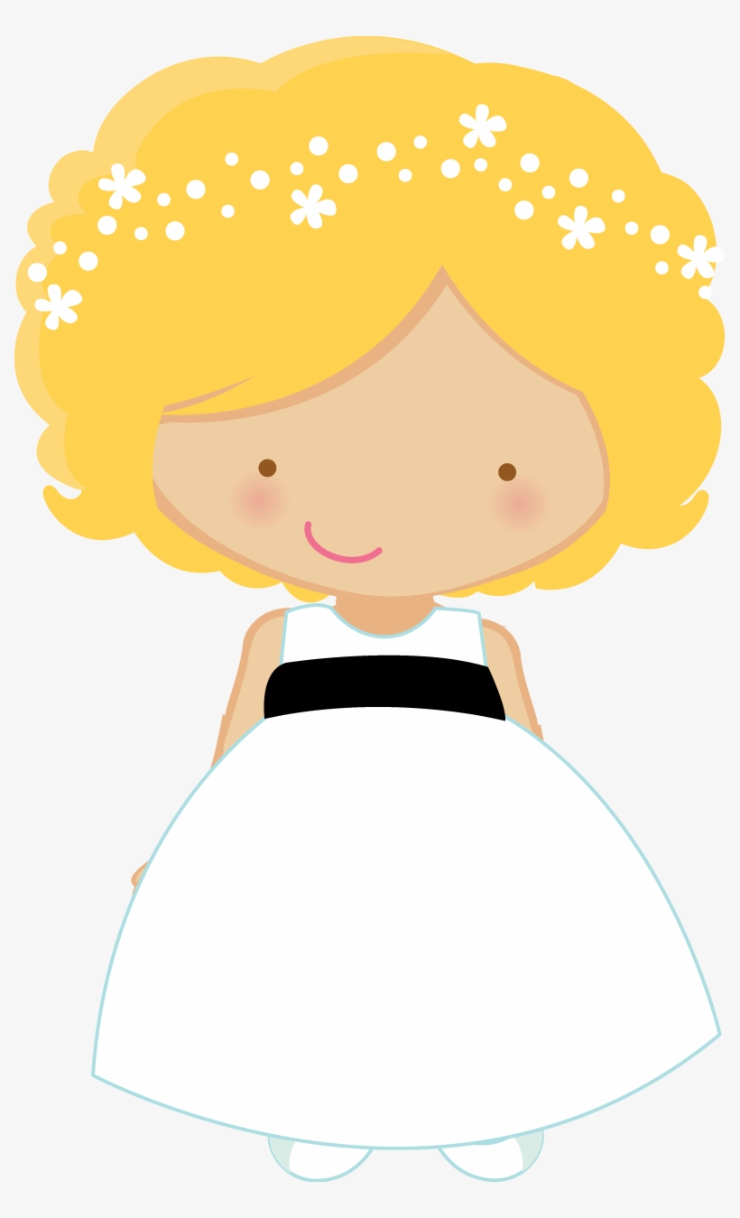 Flower Girl And Ring Bearer Clipart - Boneca Daminha Png, transparent png #2611590