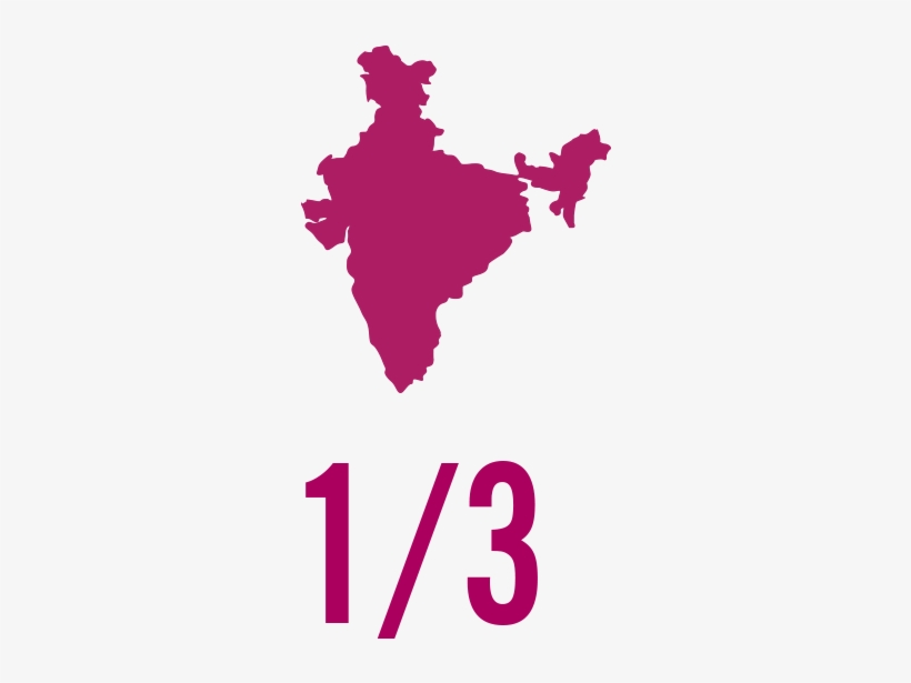 India Is Home To One-third Of The World's Child Brides - India Map Png Vector, transparent png #2611675