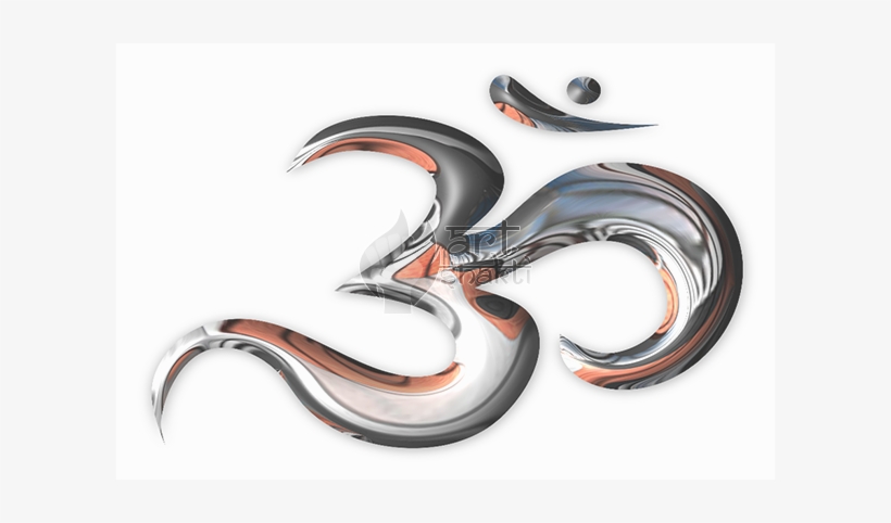 Om Aum Logo Copper Silver - Illustration, transparent png #2612006