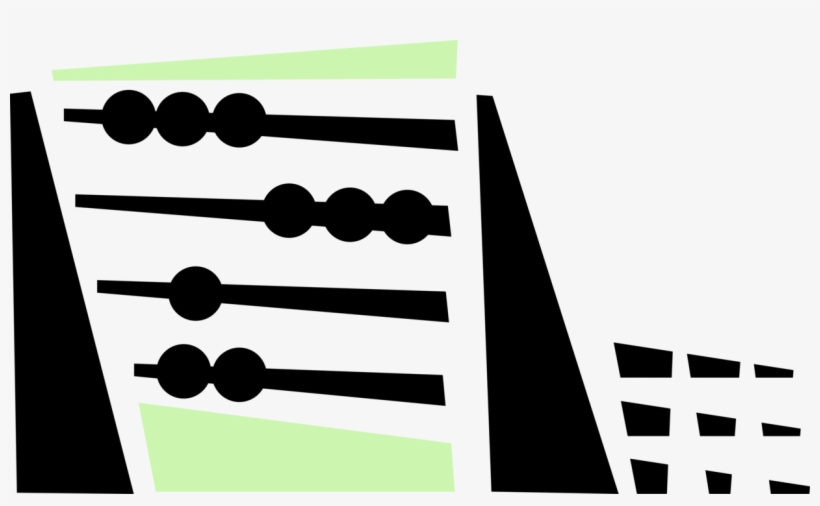 Vector Illustration Of Abacus Counting Bead Frame Calculating - Graphic Design, transparent png #2612176
