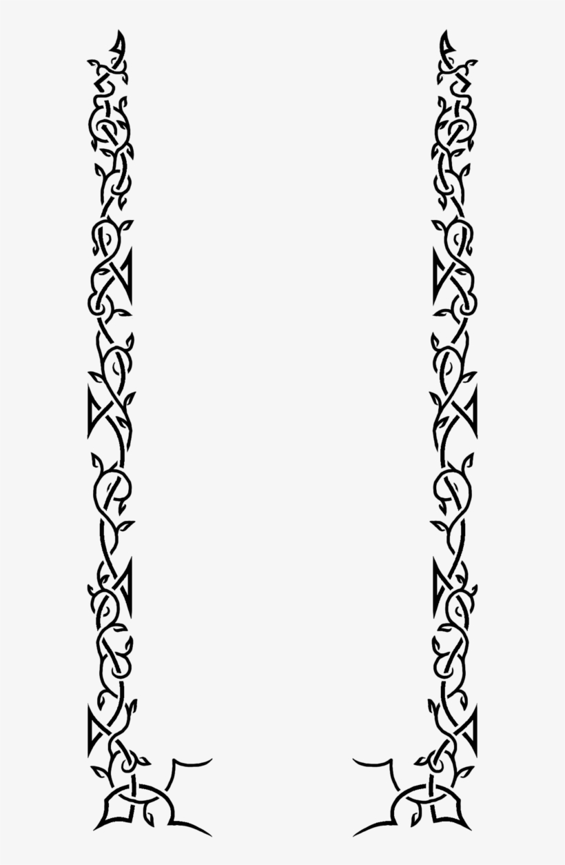 Knotwork Border Sides - Clip Art, transparent png #2612360