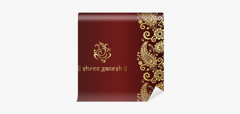 Ganesh, Traditional Hindu Wedding Card Design, India - Indian Design, transparent png #2613523