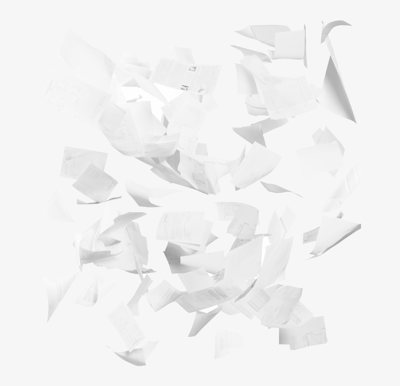 Scattered Paper - Papers Flying Everywhere, transparent png #2613649