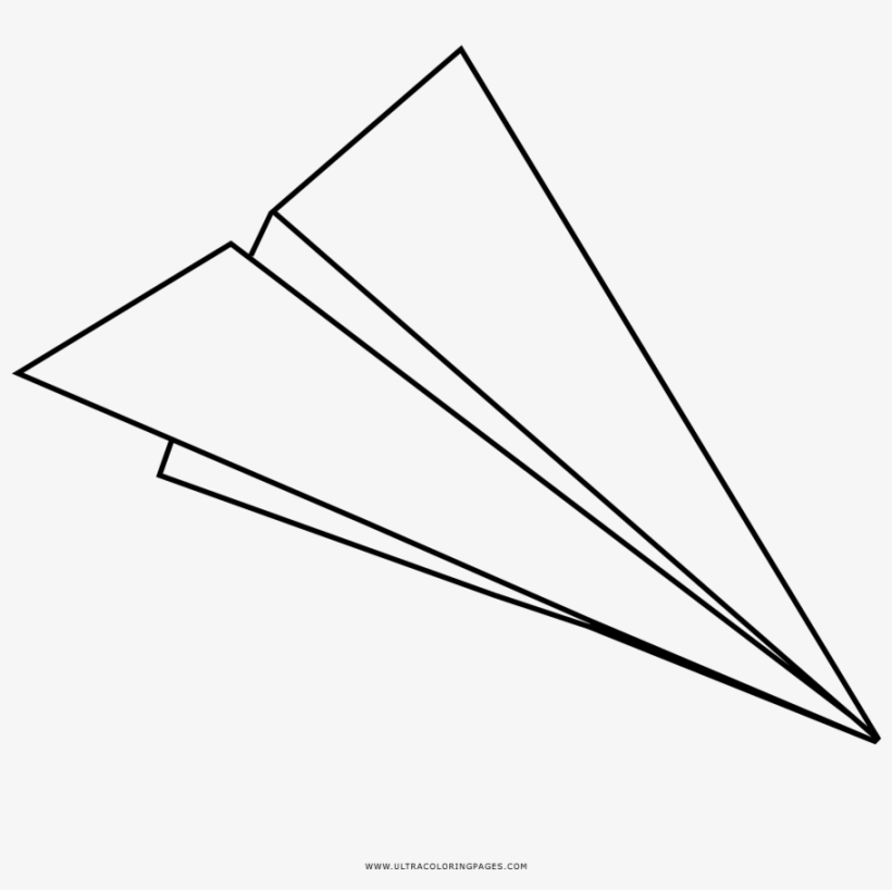 Aeroplano Di Carta Disegni Da Colorare - White Paper Plane Png, transparent png #2613965