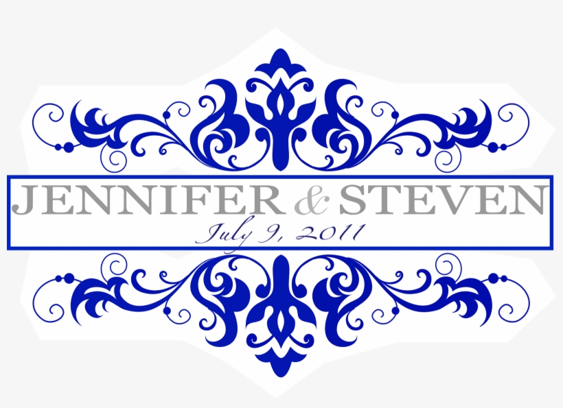 Royal Blue Border Design Christopherbathum Co - Wedding Monograms Png File, transparent png #2614195