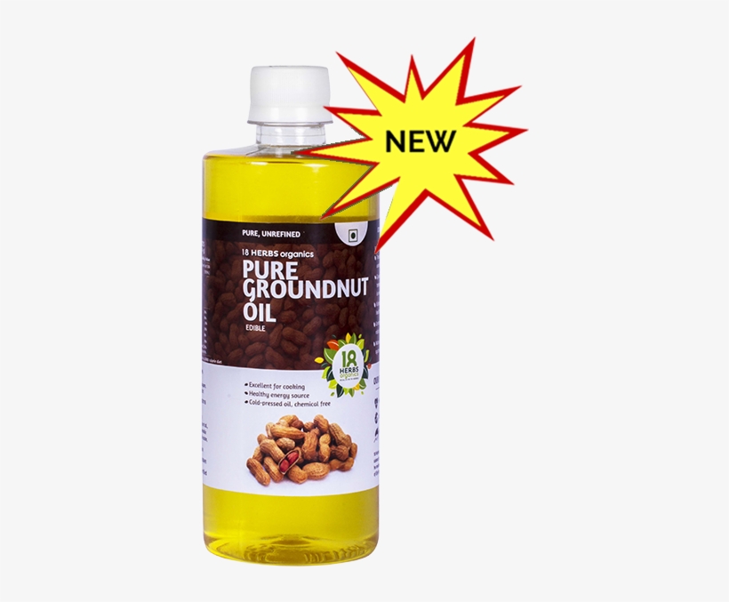 18 Herbs Organics Pure Edible Groundnut Oil - Ghee - Free Transparent ...