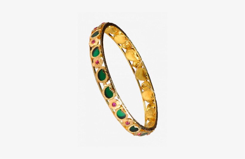 Pourvika Bb1944-14 - Palakka Bangle Png, transparent png #2615047