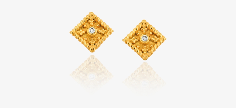 Byzance Earrings - Βυζαντινα Σκουλαρικια Με Ζαφειρια, transparent png #2615168
