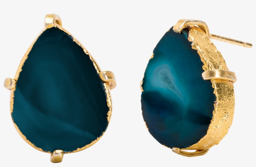 Dewdrop Stud Earrings In Teal, transparent png #2615241