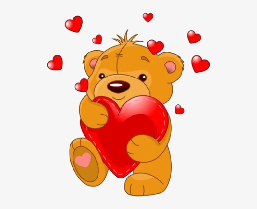Cute Bear With Red Love Hearts 1 600×600 - Cute Teddy Bears With Hearts, transparent png #2615614