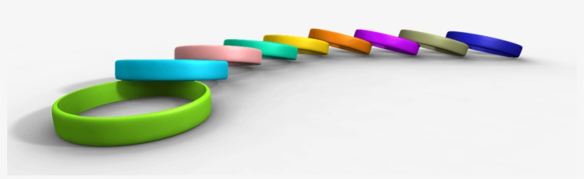 Silicone Wristbands In A Variety Of Colors - Glow In The Dark Rainbow Wristbands, transparent png #2615618