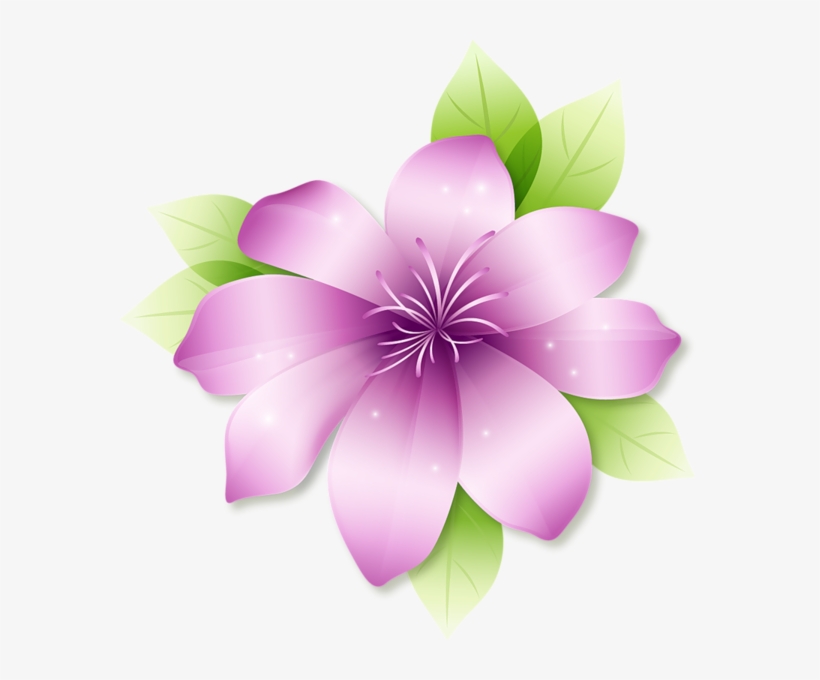 Large Pink Flower Clipart - Lindas Flores Clipart, transparent png #2615678