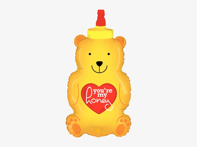 33" Jumbo You're My Honey Honeybear Valentine's Day - 33" You're My Honey - Mylar Balloons Foil, transparent png #2615681