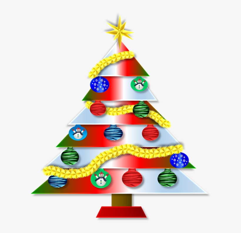 Merry Christmas, Tree, Decorations, Ornaments, Stylized - Merry Christmas Trees, transparent png #2615962