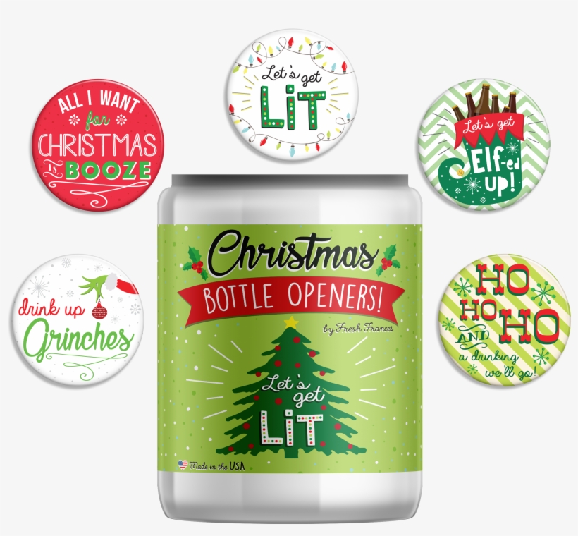 Christmas Bottle Openers With Jar No Back V=1504626611 - Christmas Day, transparent png #2616094