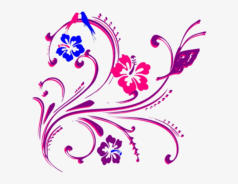 Butterfly Page Borders - Pink And Purple Butterfly Clipart, transparent png #2616102