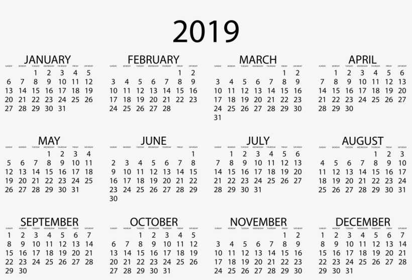 Open Your 2019 Calendar - August Small Calendar 2018, transparent png #2616585