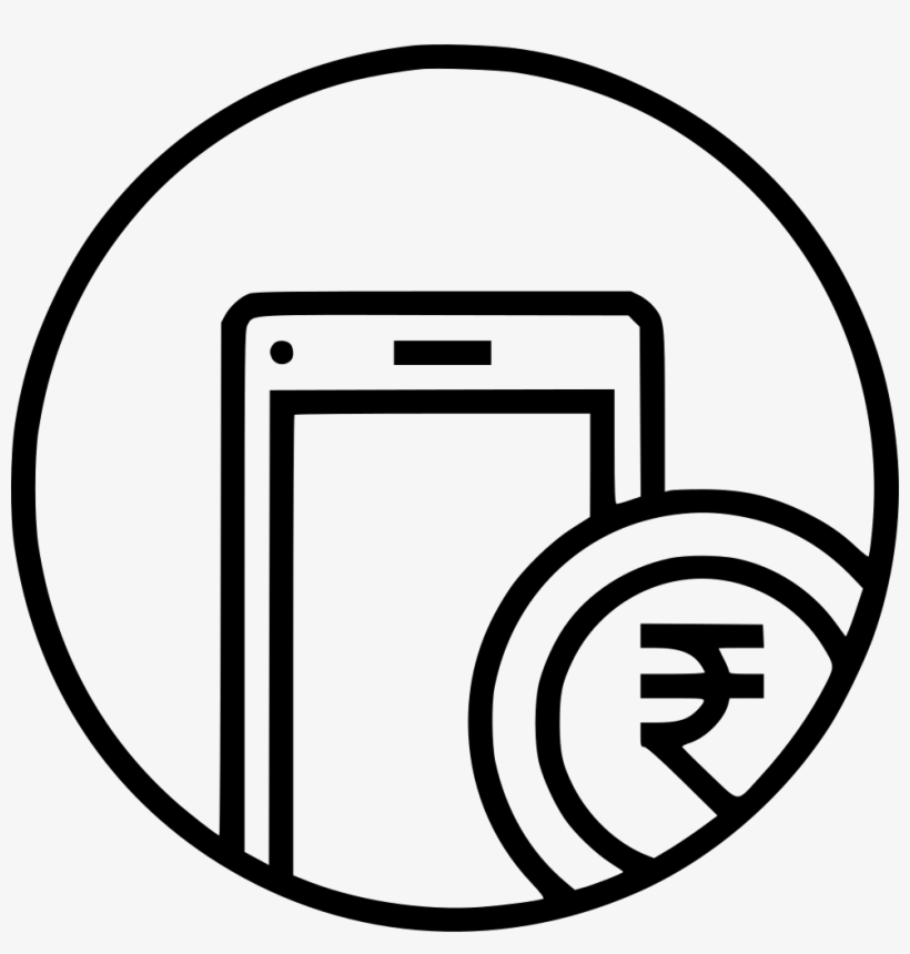 Mobile Money Currency Coin Indian Rupee Payment Comments - Rupee In Mobile Png, transparent png #2617033