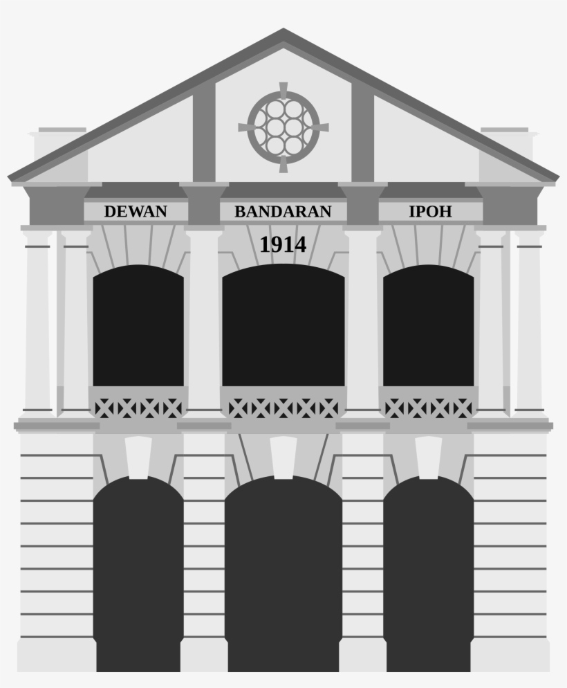 City Hall Png Clipart Ipoh City Hall Building Clip - City Hall Building Png, transparent png #2617572