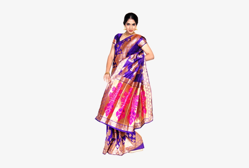 Aalaya Blue Jari Jacquard Cotton Silk Saree Collection - Shopping Zone Cotton Sarees, transparent png #2617749