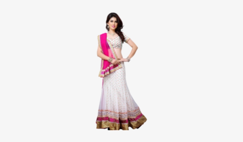 Lehenga - White Colour Net Lehenga, transparent png #2617857