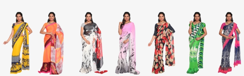 Eshwari 7 Georgette Saree Collection - Silk, transparent png #2617860