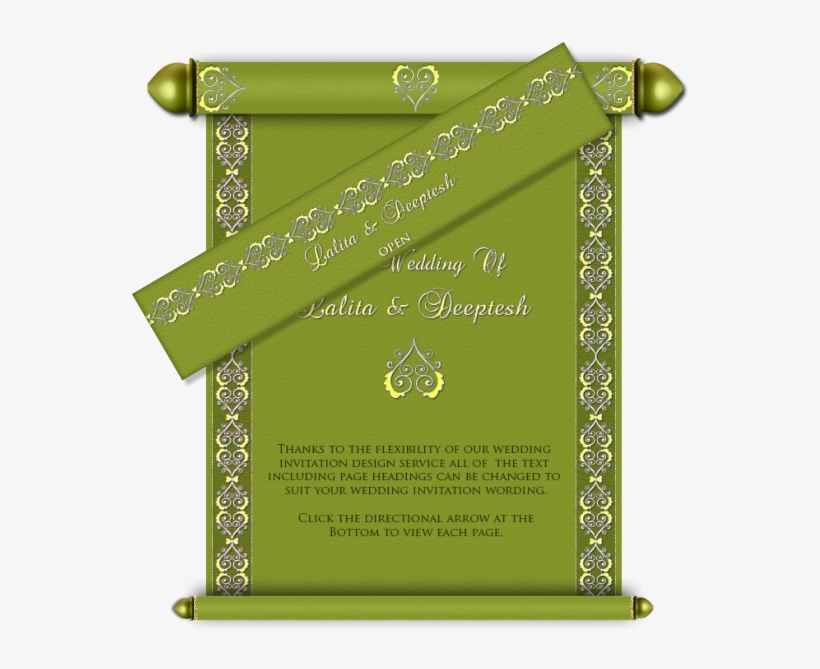 Royal Scroll Email Wedding Card Design - Muslim Shadi Card Design, transparent png #2618030