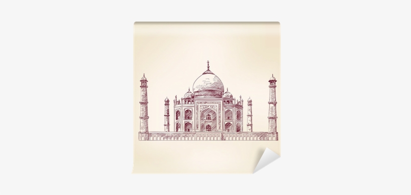 Taj Mahal, India Vector Illustration Wall Mural • Pixers® - Taj Mahal, transparent png #2618816