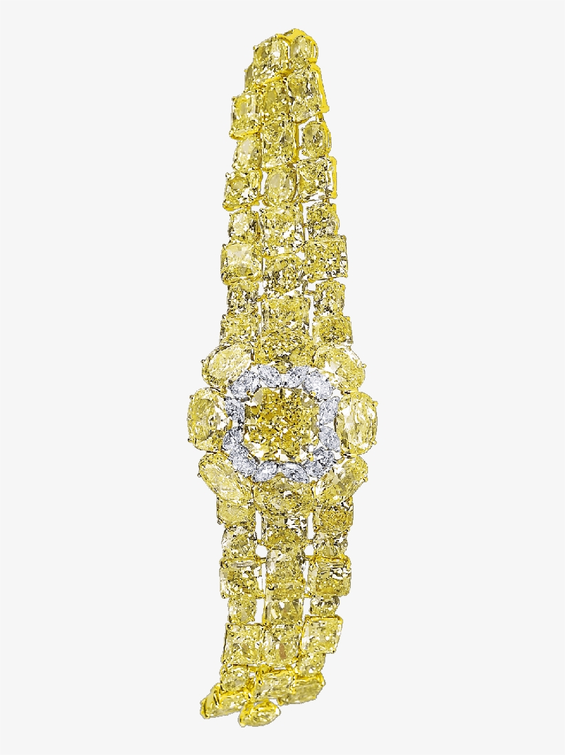 Fancy Yellow Diamond Bracelet - Fancy Color Diamond Bracelet, transparent png #2619336