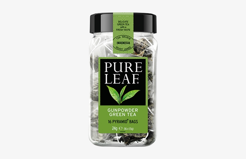 Gunpowder Green Tea - Pure Leaf Gunpowder Green Tea 16 Pyramid Bags, transparent png #2619379
