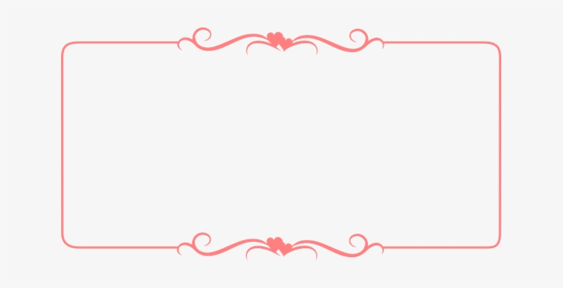 Frame Border Pink Design Decoration Label - Hearts Border, transparent png #2619564
