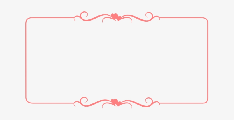 Frame Border Pink Design Decoration Label - Hearts Border, transparent png #2619564