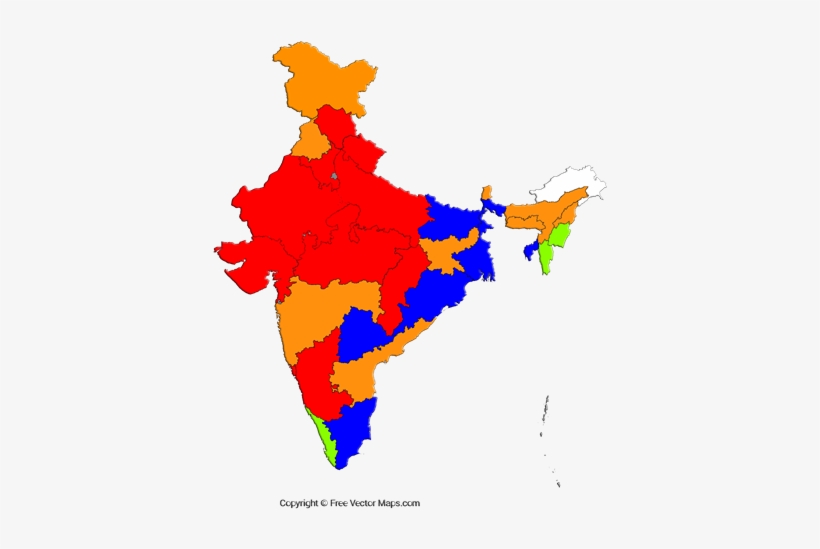 A Switch To Simultaneous Elections - Map Of India, transparent png #2619897