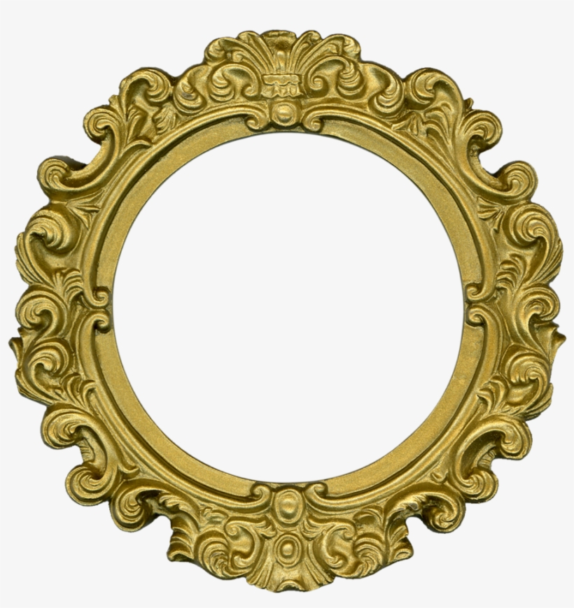 Free Golden Round Photo Frame Download In Ping - Round Picture Frames Png, transparent png #2619899