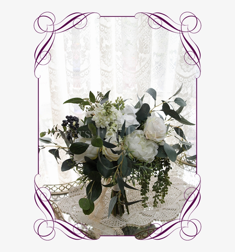 Cascading Posy Bridal Silk Artificial Posy Bouquet - Flower Bouquet, transparent png #2620661